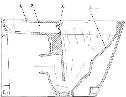 Rotary fall type flush toilet