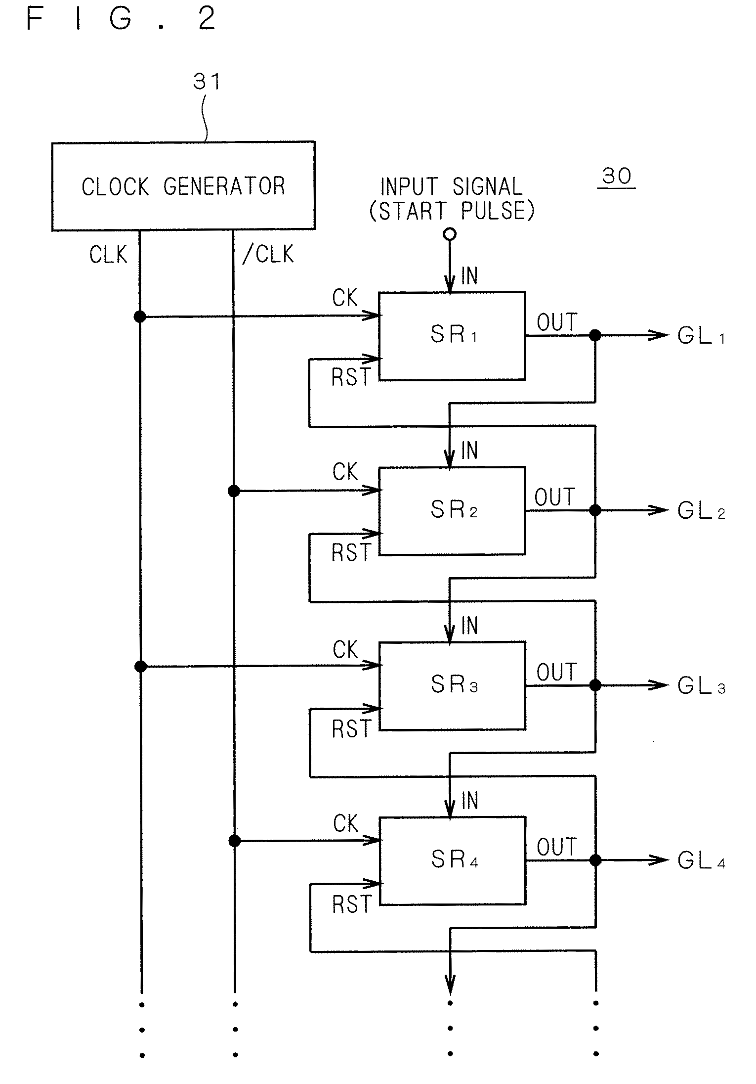 Shift register circuit and image display comprising the same