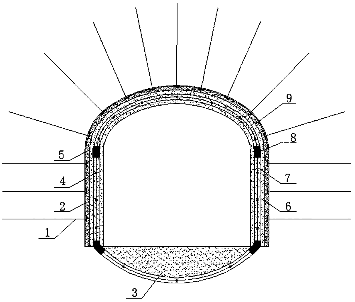 Roadway supporting method for passing through weak phyllite thrust fault