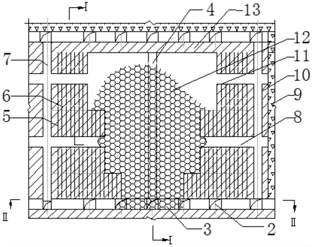 Sublevel open-stoping mining method with subsequent backfilling for long-hole caving in thin ore bodies