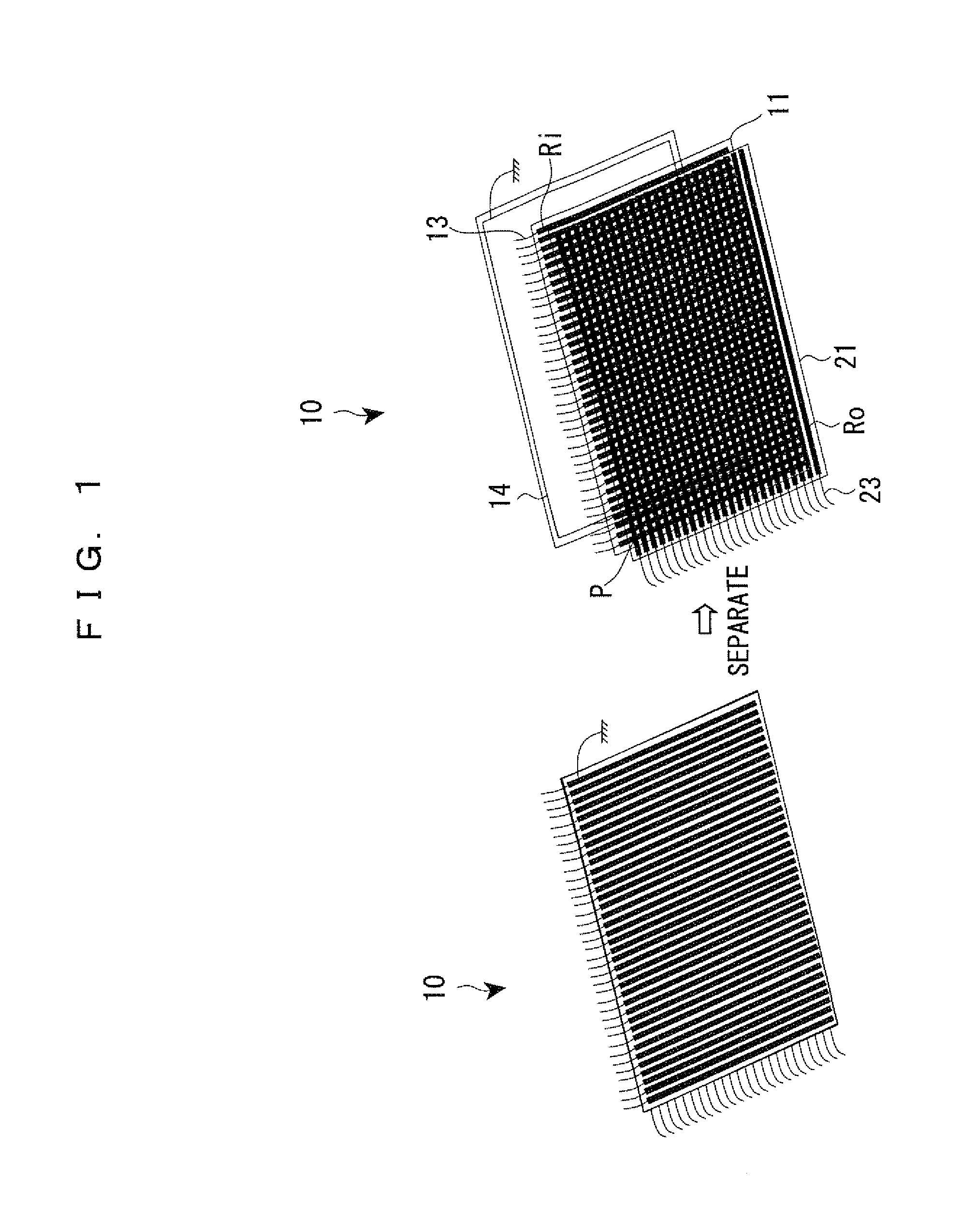 Matrix touch panel device