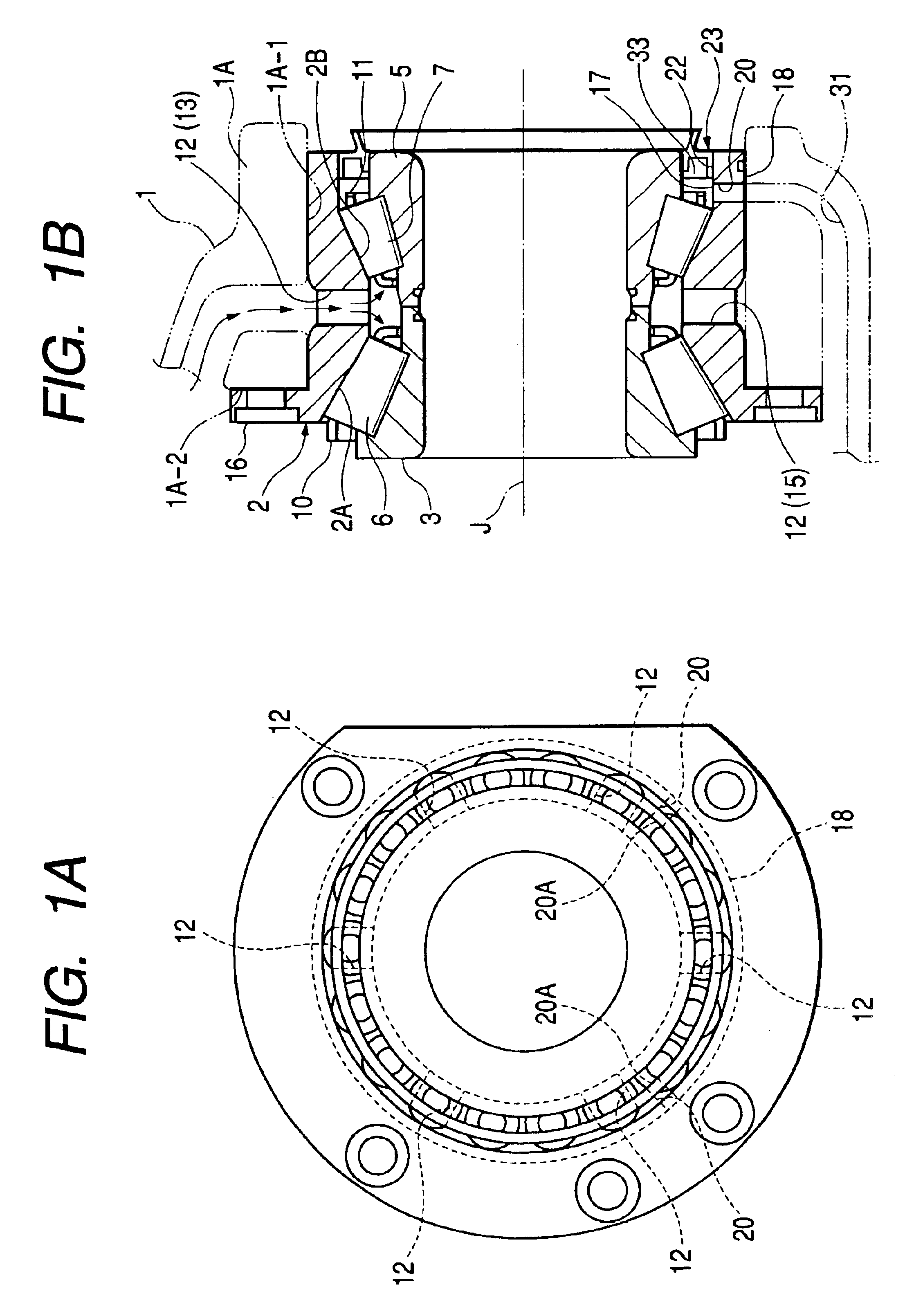 Double row tapered rolier bearing apparatus