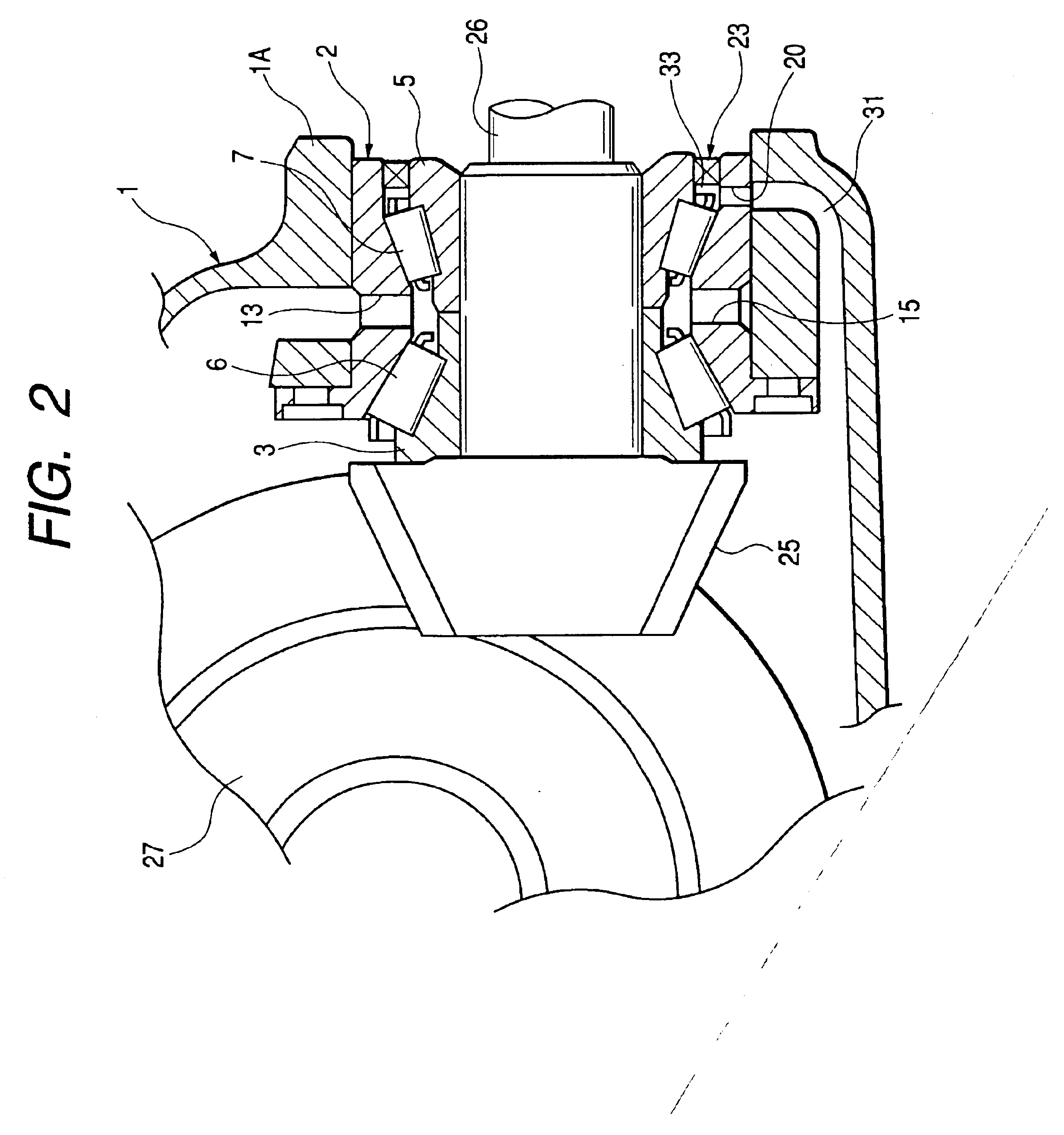 Double row tapered rolier bearing apparatus