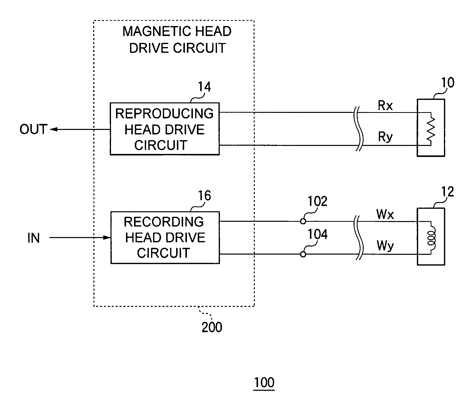 Magnetic head drive circuit