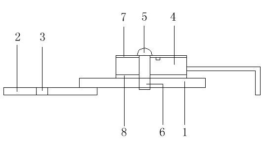 Assembled radiating fin with transistor