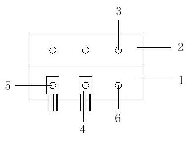 Assembled radiating fin with transistor