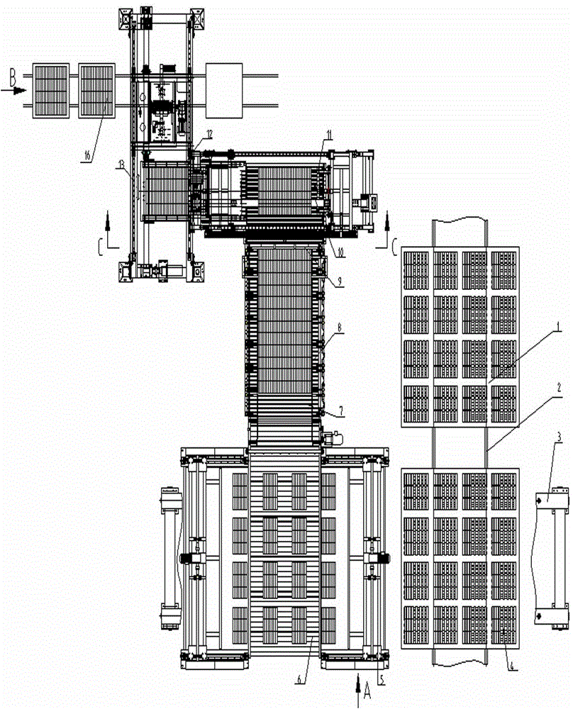 Brick unloading and stacking unit and brick unloading and stacking method for sintered bricks