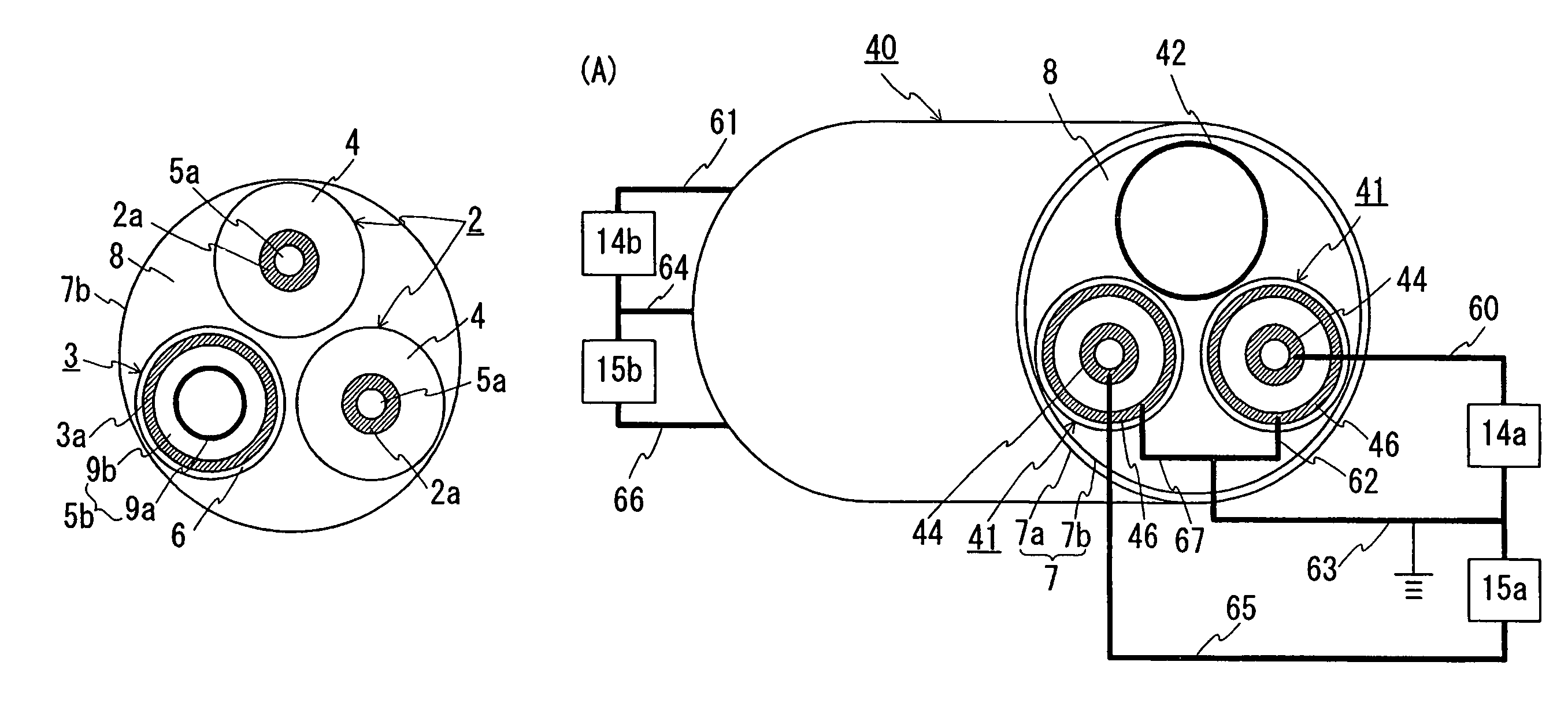 Superconducting cable and DC transmission system incorporating the superconducting cable