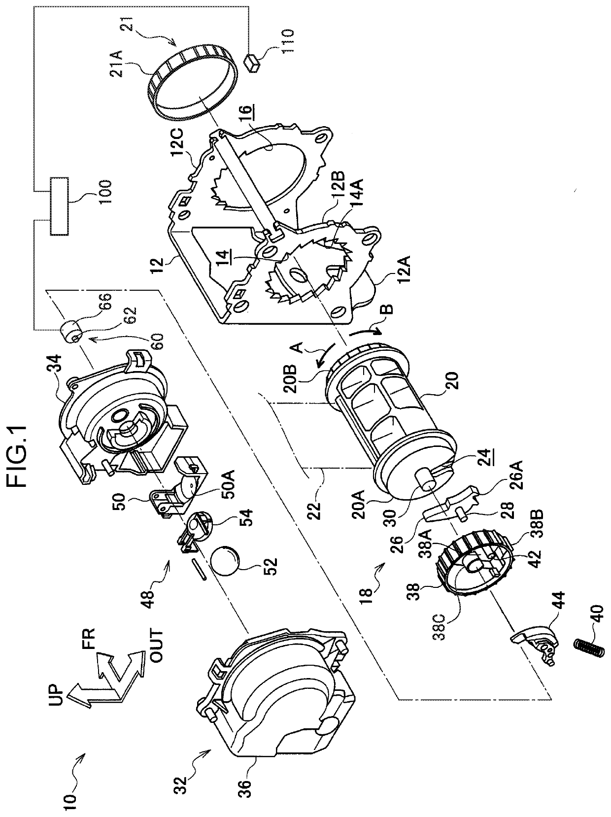 Webbing retractor