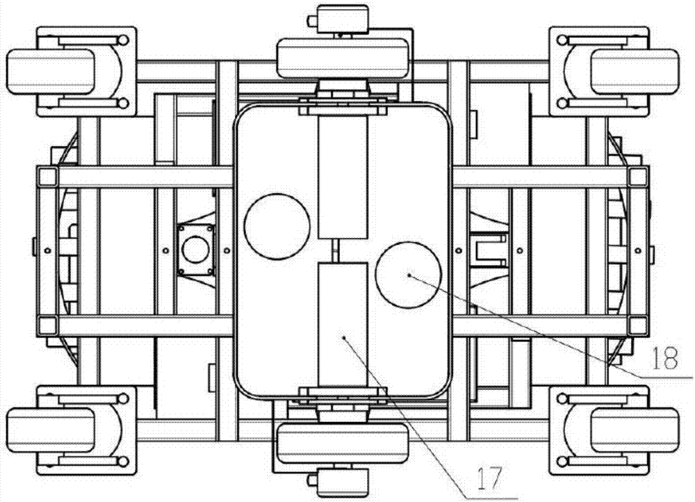 Six-wheel-structure-type AGV trolley