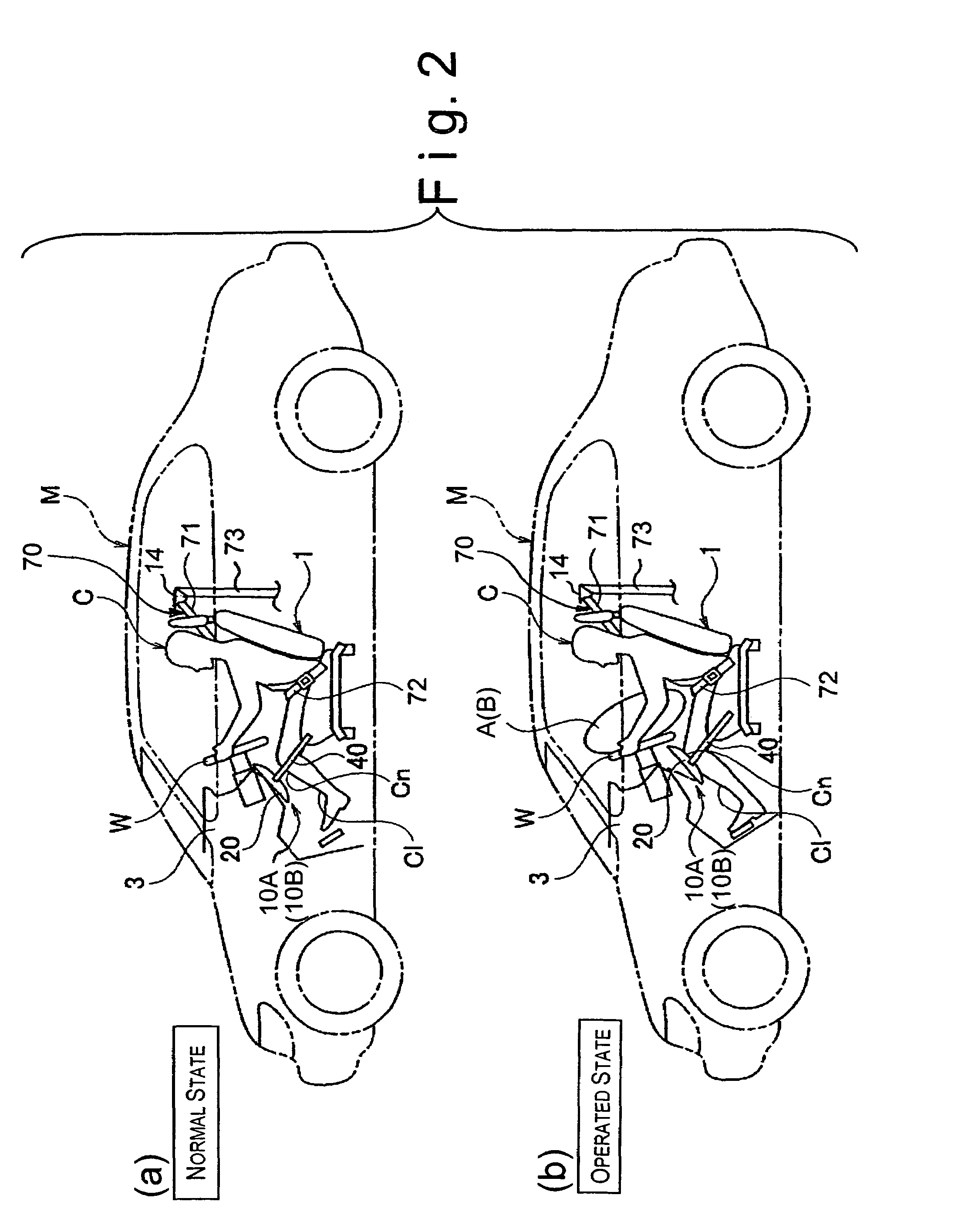 Vehicle passenger restraining system