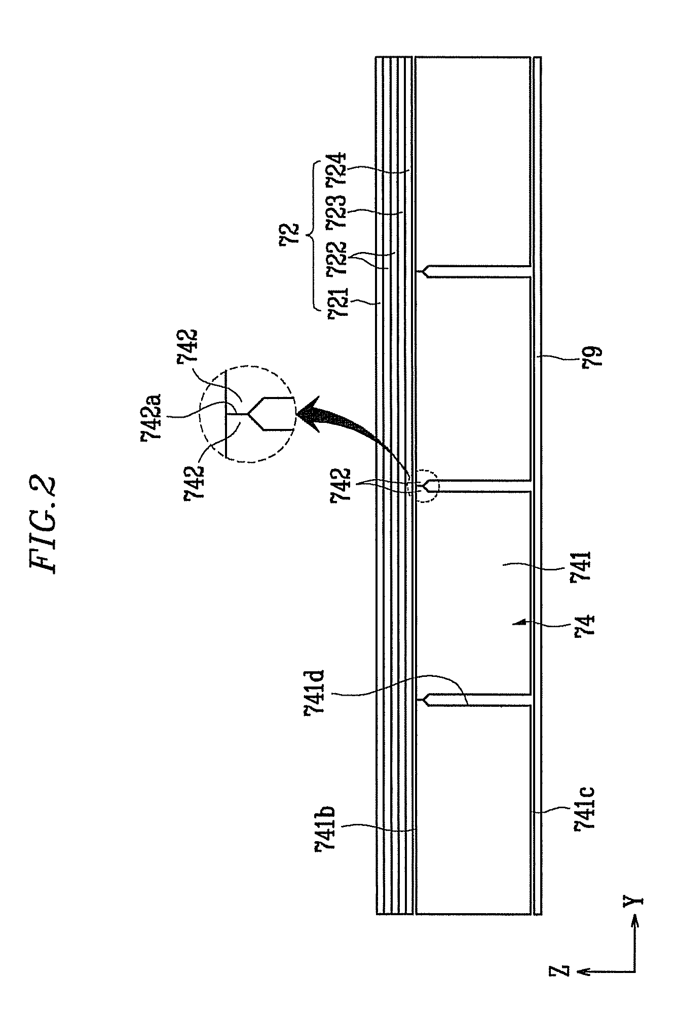 Backlight assembly with plural light guides separated by protrusions