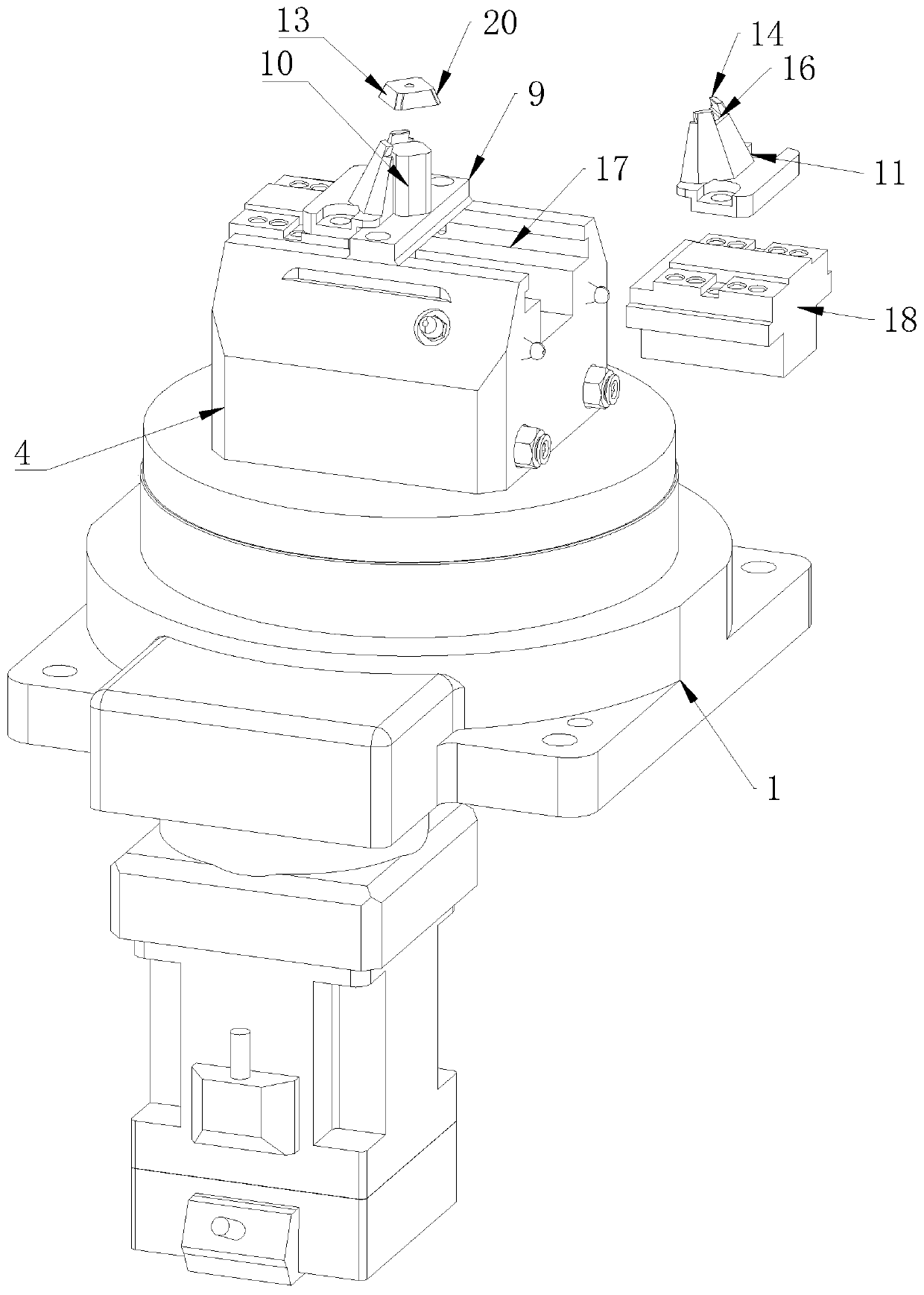 Cutting edge grinding device of milling blade