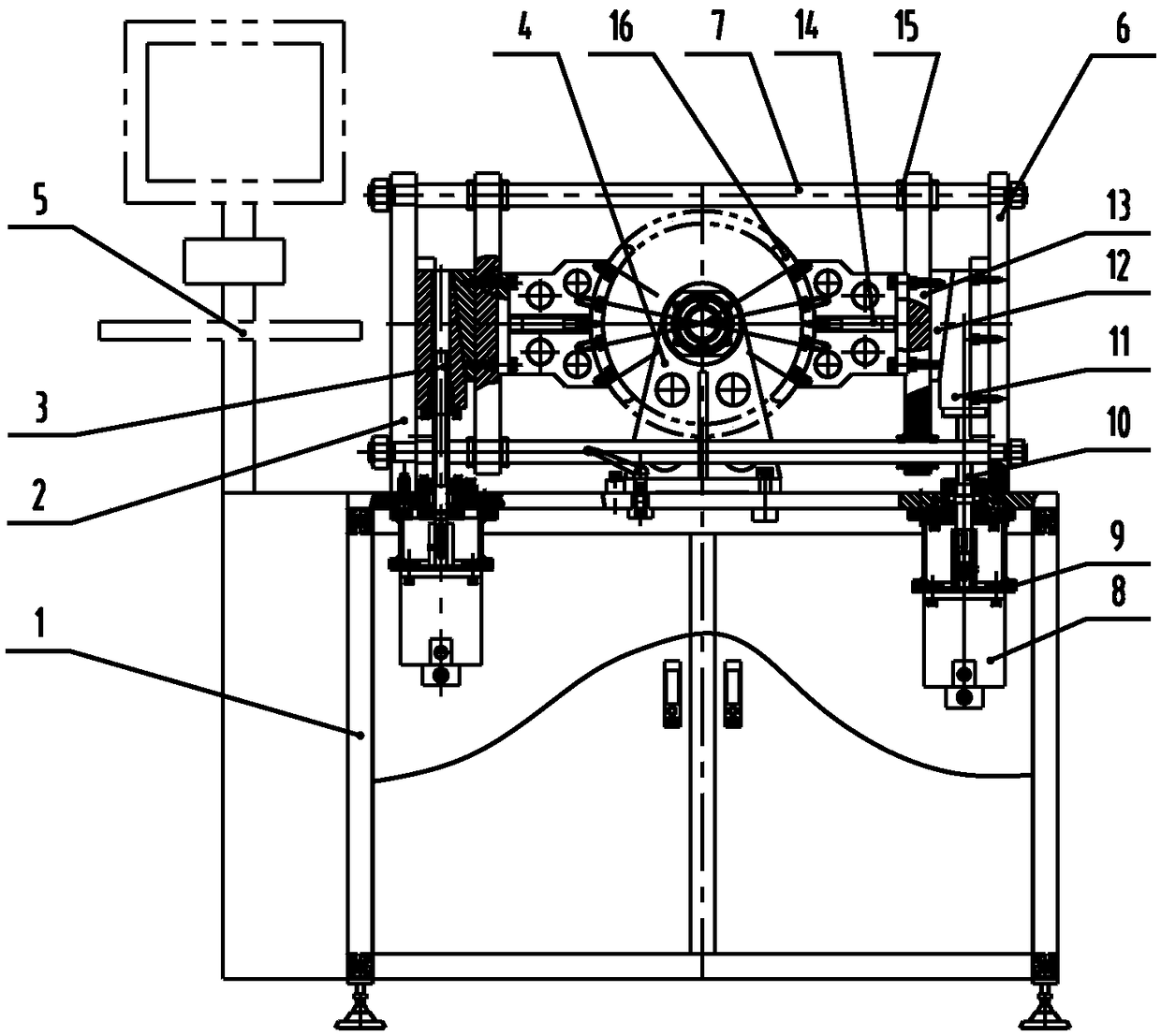 Drum brake wearing clearance tracker and brake cylinder stroke test bed