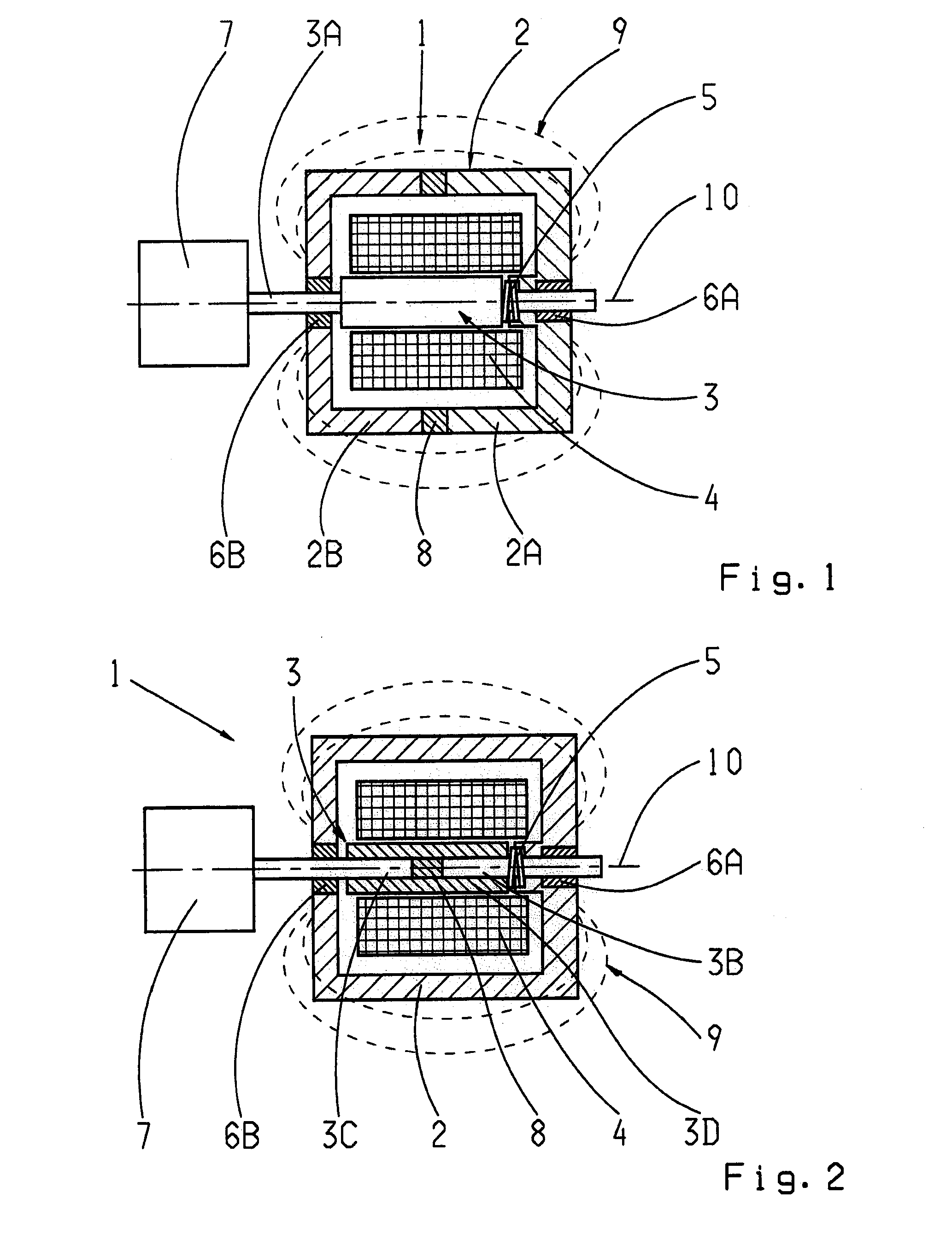 Electromagnetic actuator having a magnetostrictive element and method for operating the electromagnetic actuator