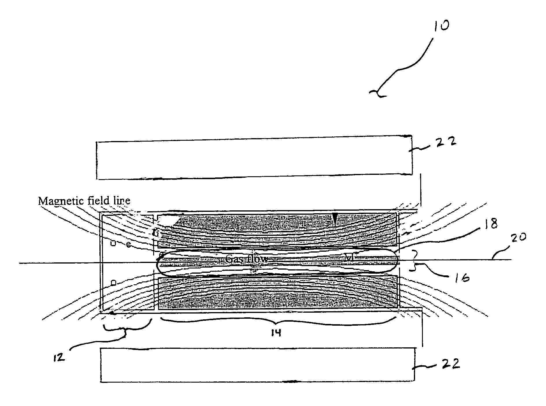 Electron ionization source for othogonal acceleration time-of-flight mass spectrometry