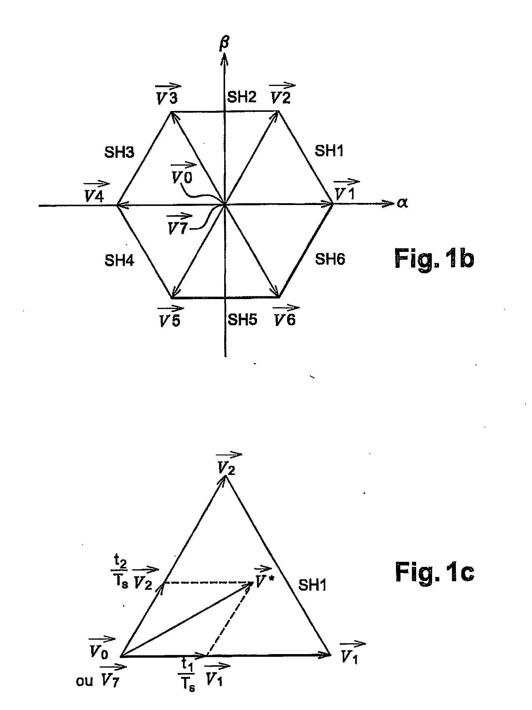 Method for controlling a polyphase voltage inverter