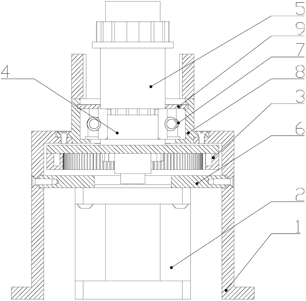 Horizontal rotating mechanism of face recognition robot