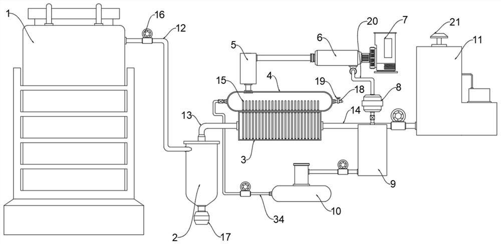 Waste heat recovery system for prebaked anode production, and using method thereof