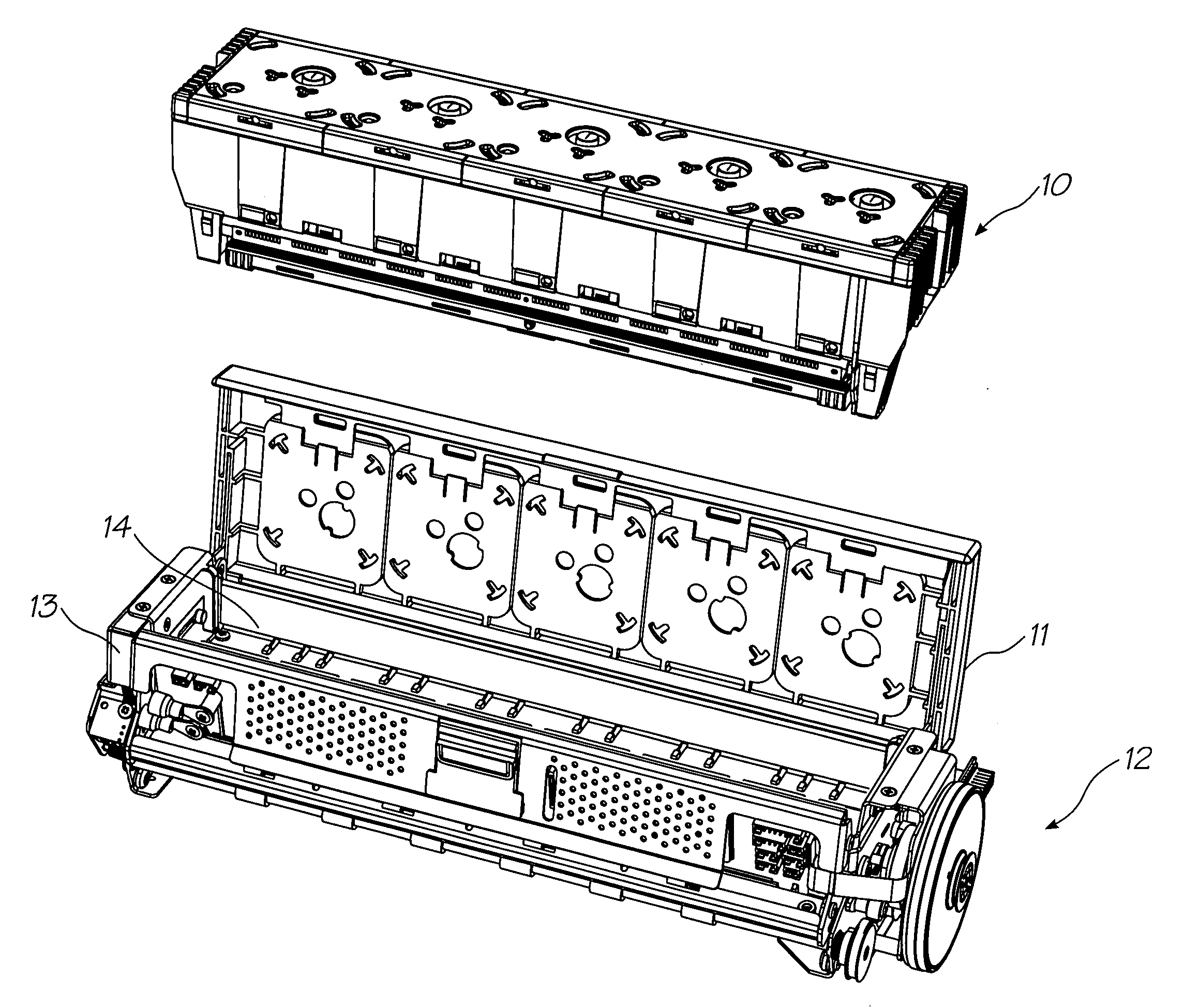 Ink refill unit for docking with an ink cartridge