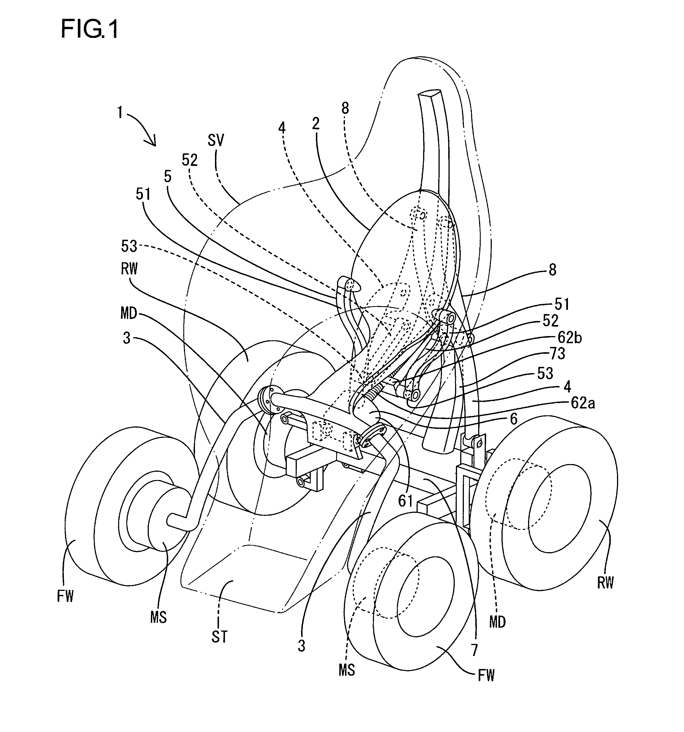 Vehicle Having An Adjustable Wheel Base