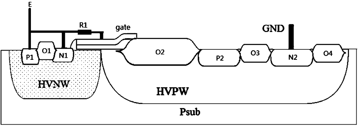 ESD (electrostatic discharge) device structure