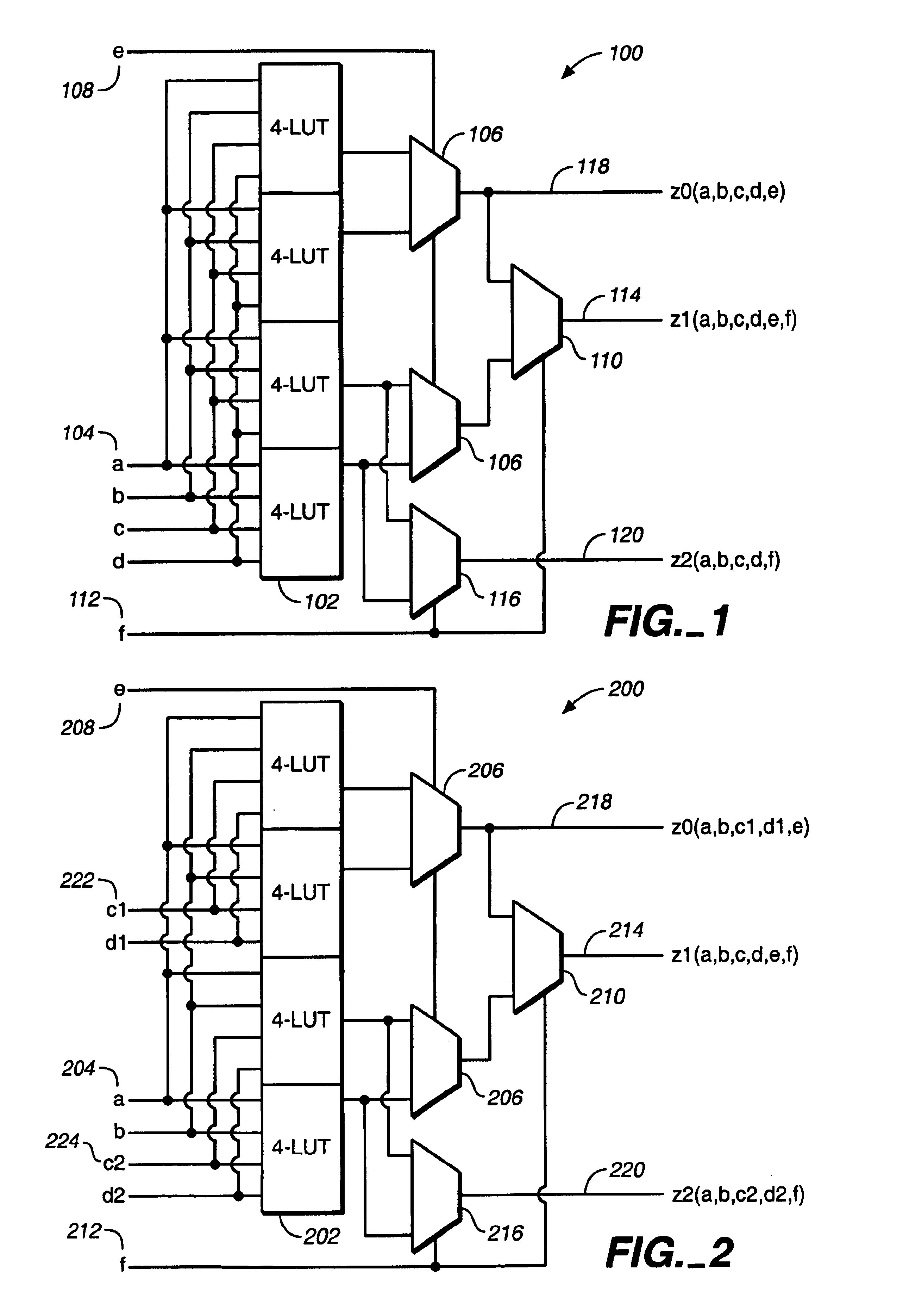 Fracturable lookup table and logic element