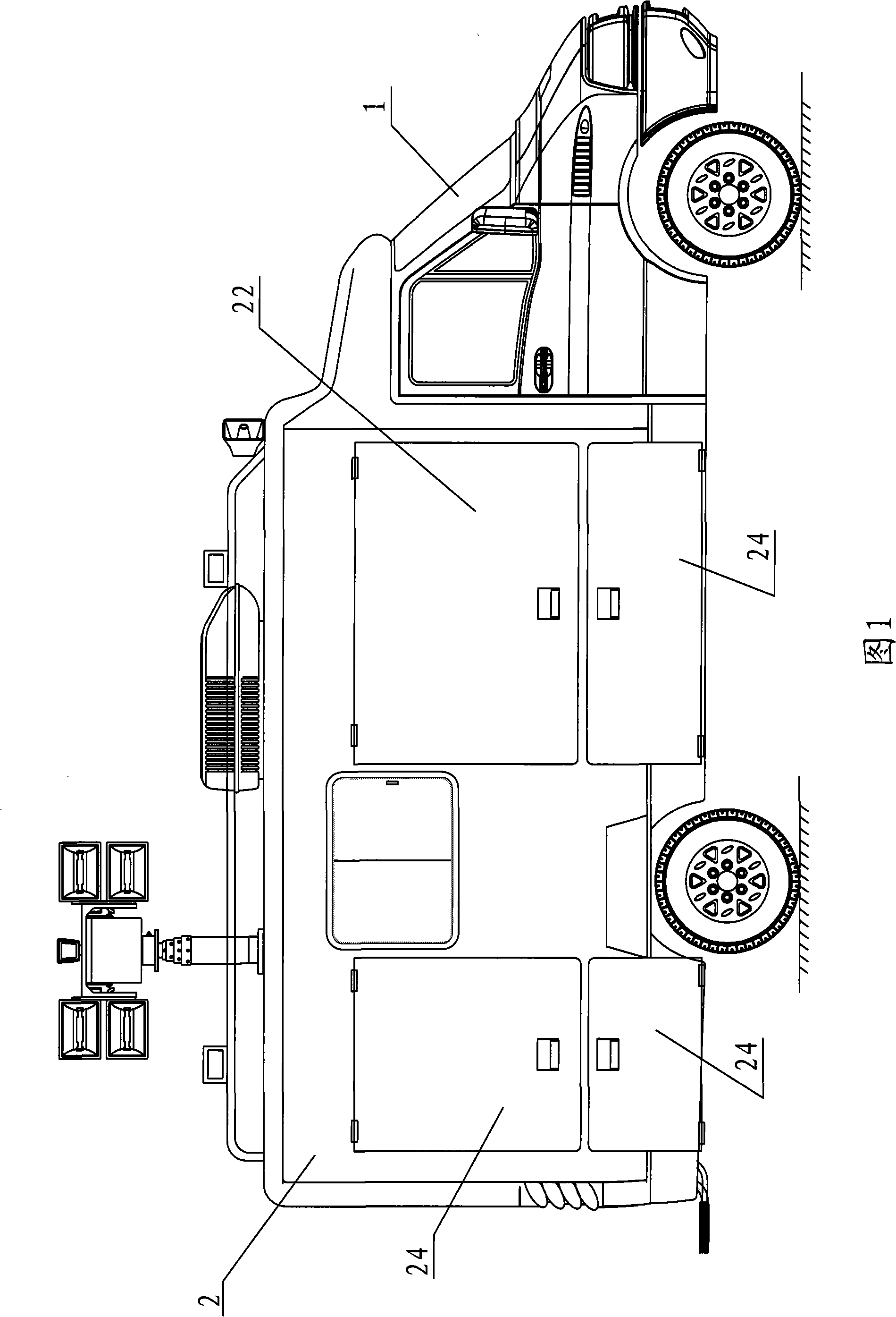 External mounted electric combined test car