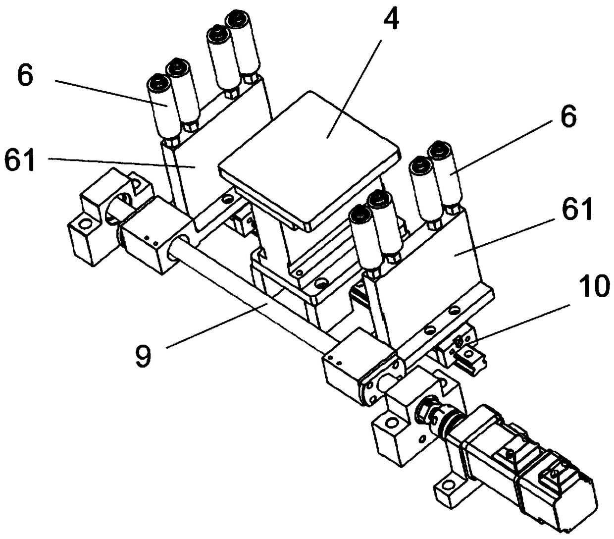 Fast sorting device for battery pieces