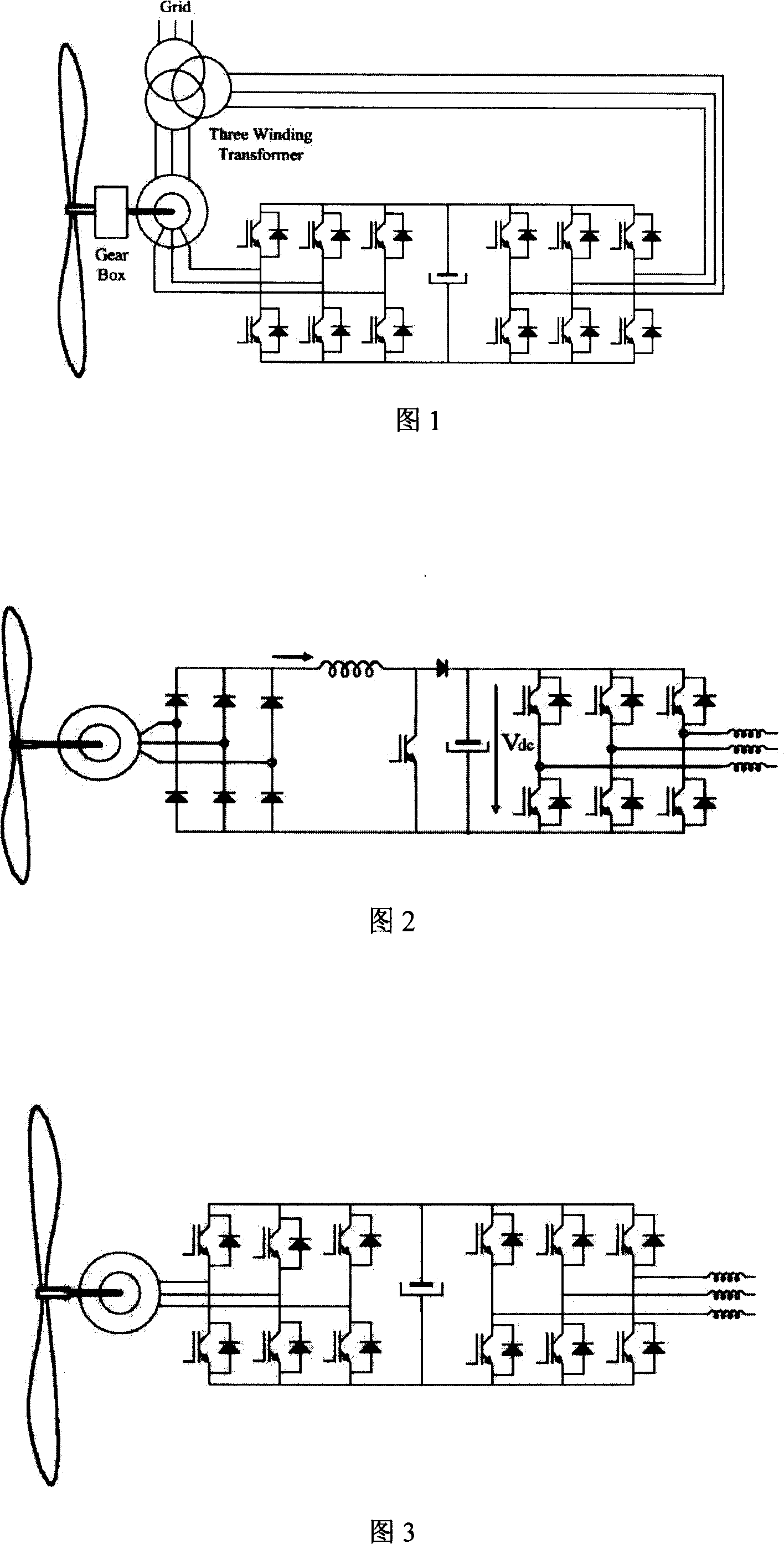 Full power combination converter for megawatt wind power generation