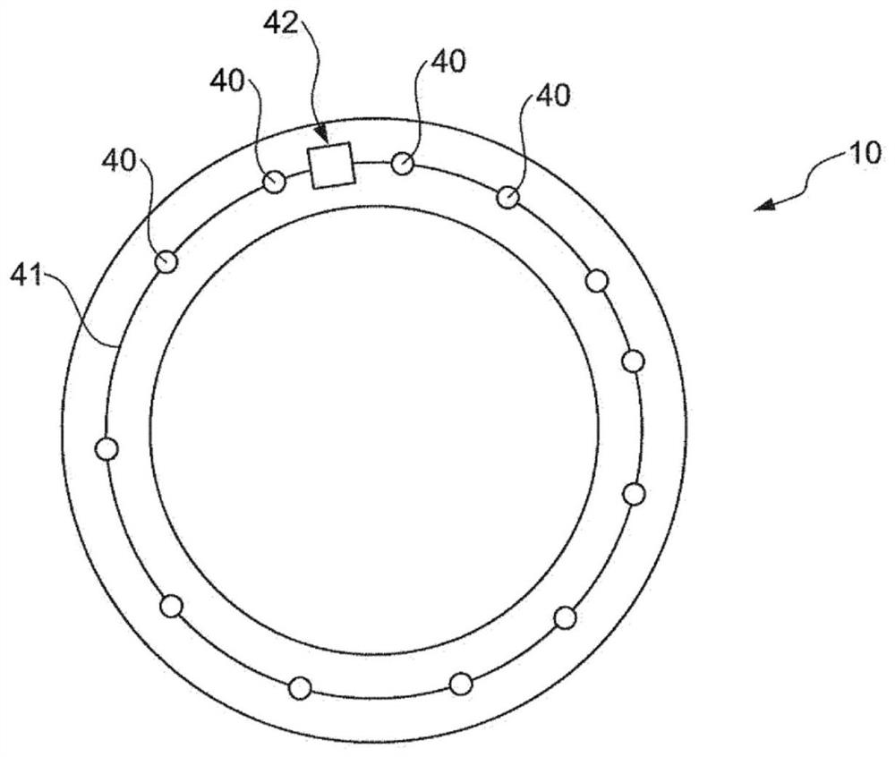 Flange connection device, wind turbine having same, and method for monitoring same