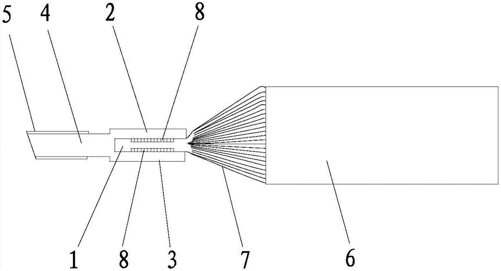 Tab welding structure and tab welding method of flexibly packaged lithium ion power battery