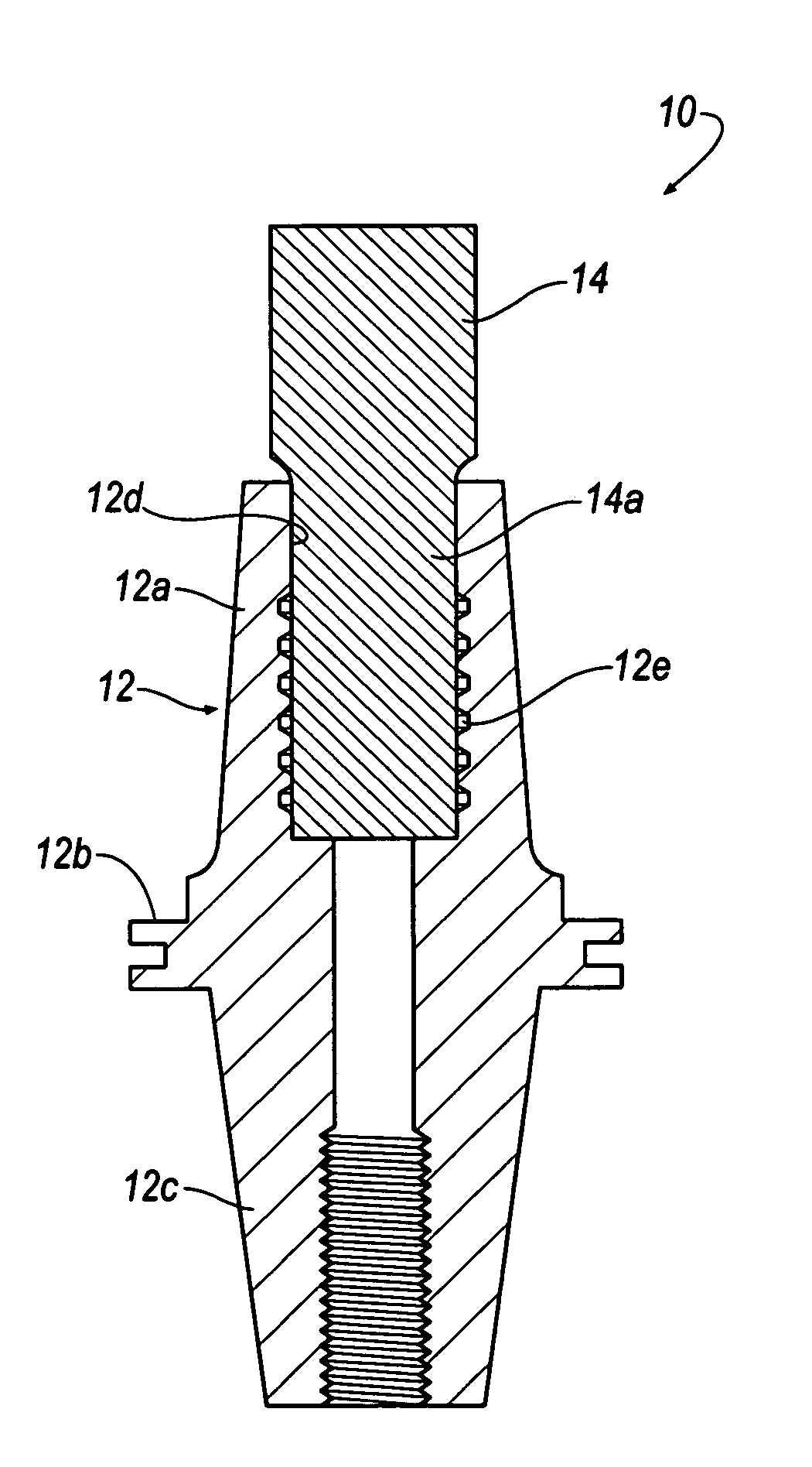 Shrink fit tool holder with grooves