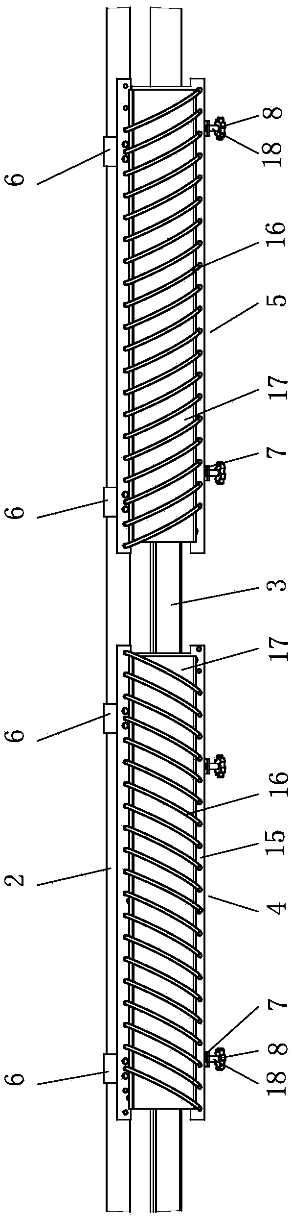 Separated type cloth spreading net