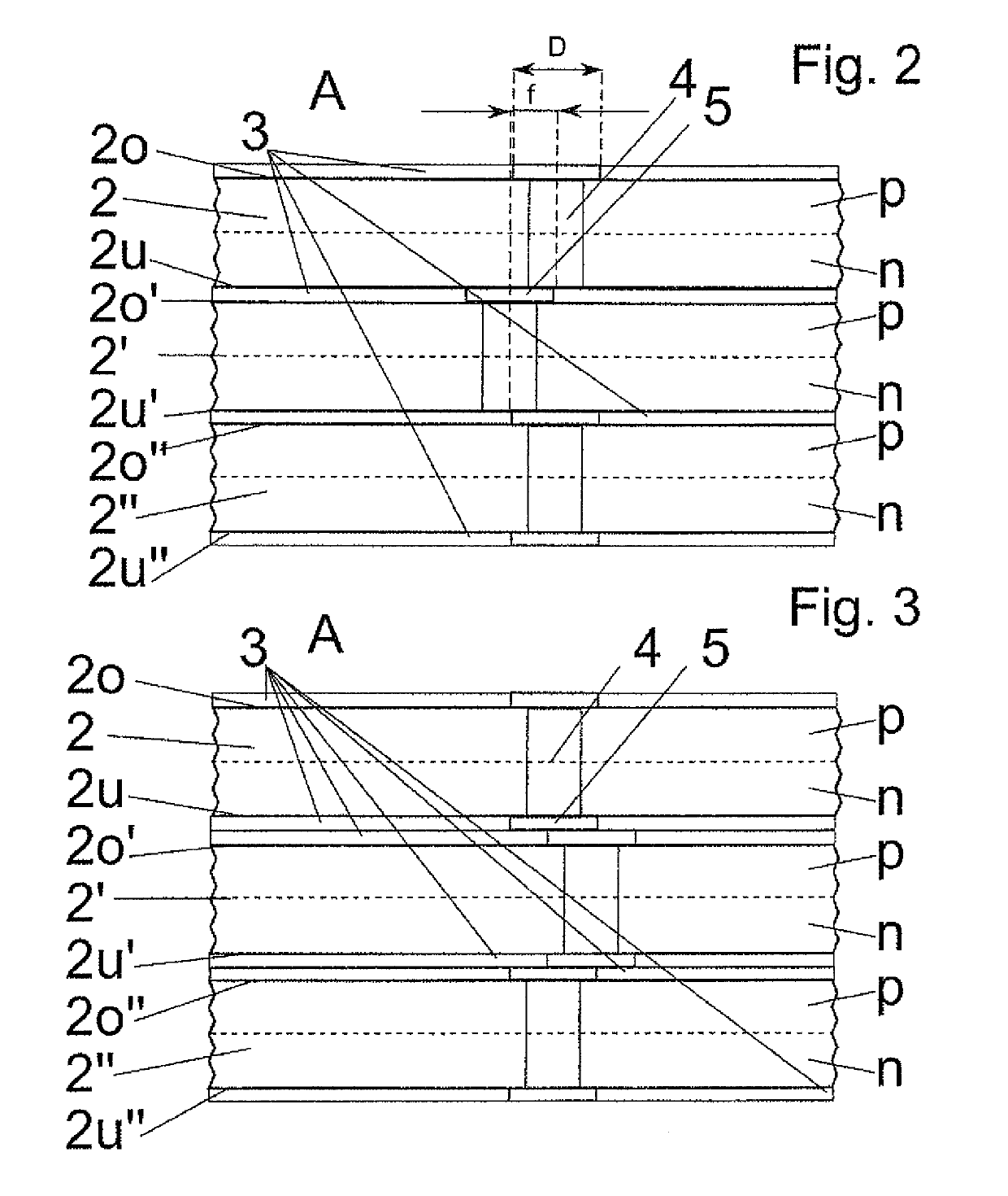 Method for producing a conductive multiple substrate stack