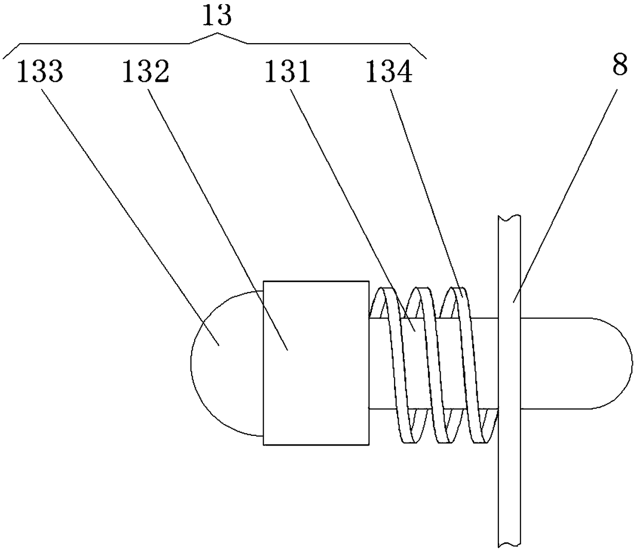 Split-type axial connecting device