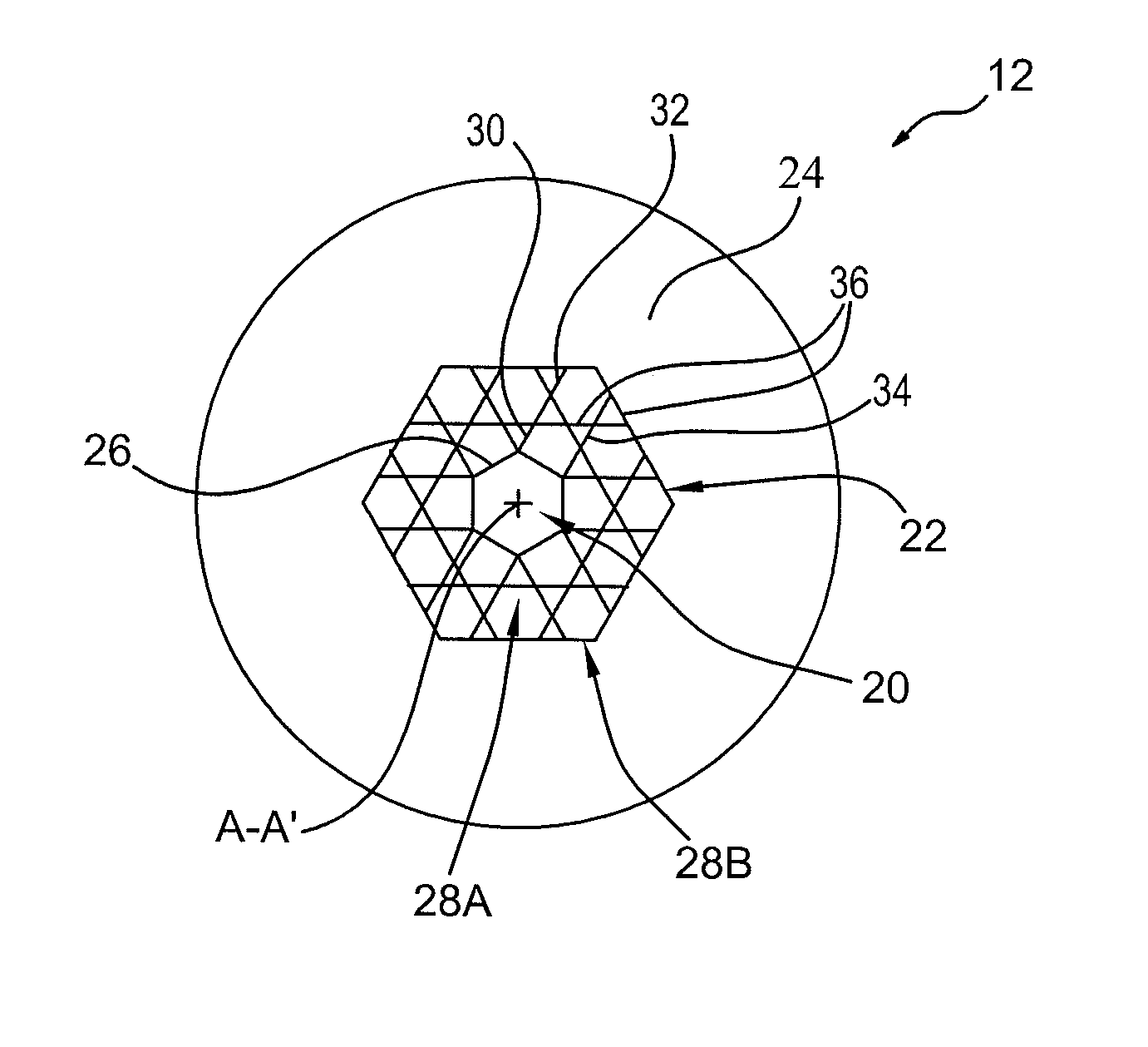 Device for transmitting light energy and associated transmission method