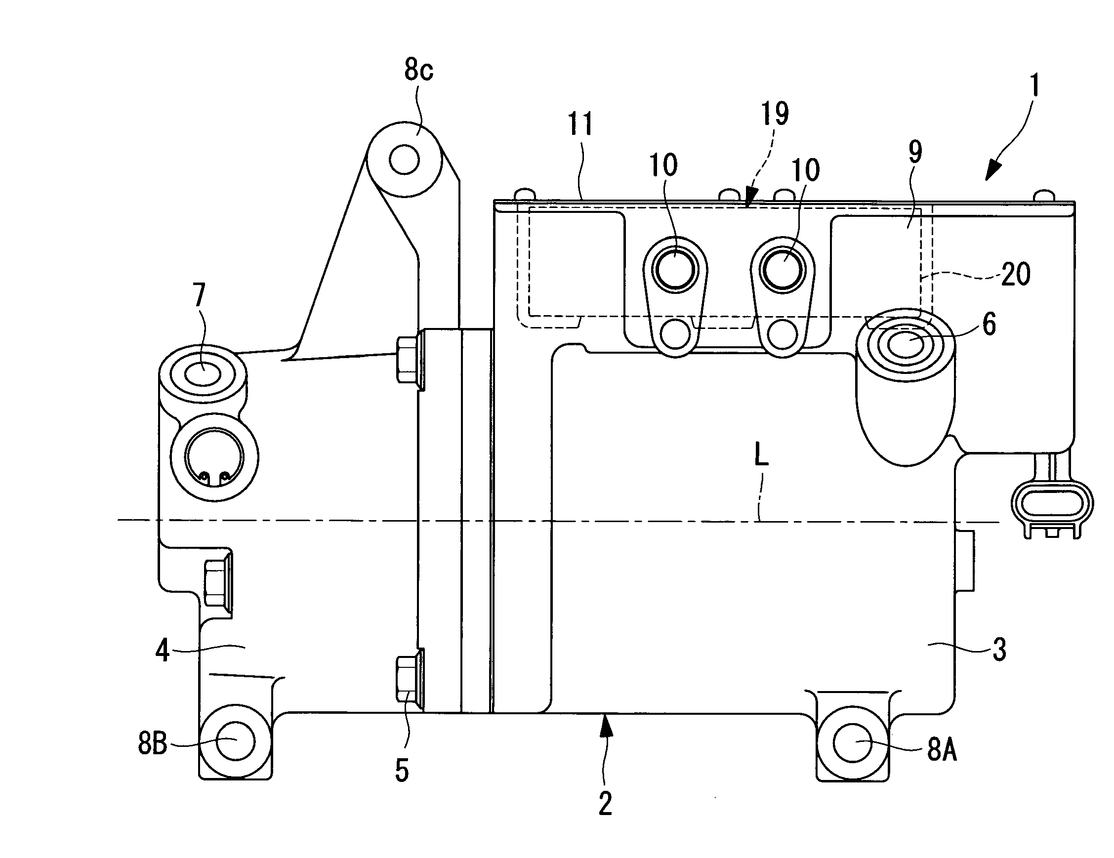 Inverter-integrated electric compressor