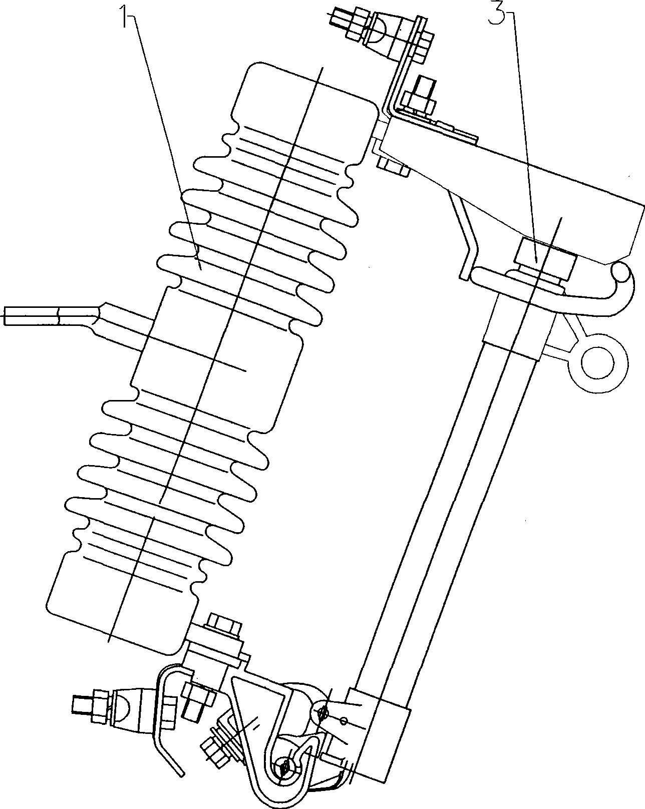 Novel outdoor high-voltage drop type fuse