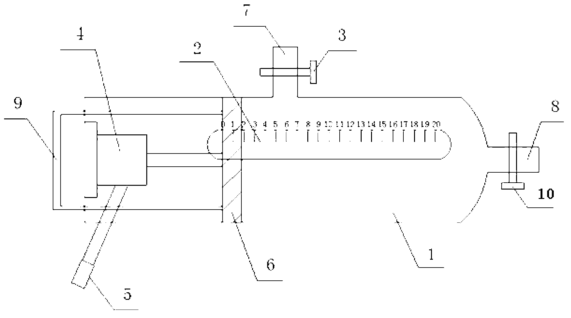 Novel pouring device for model test and application method