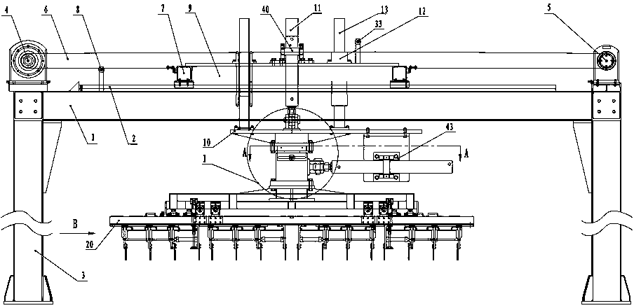 Baked brick setting machine