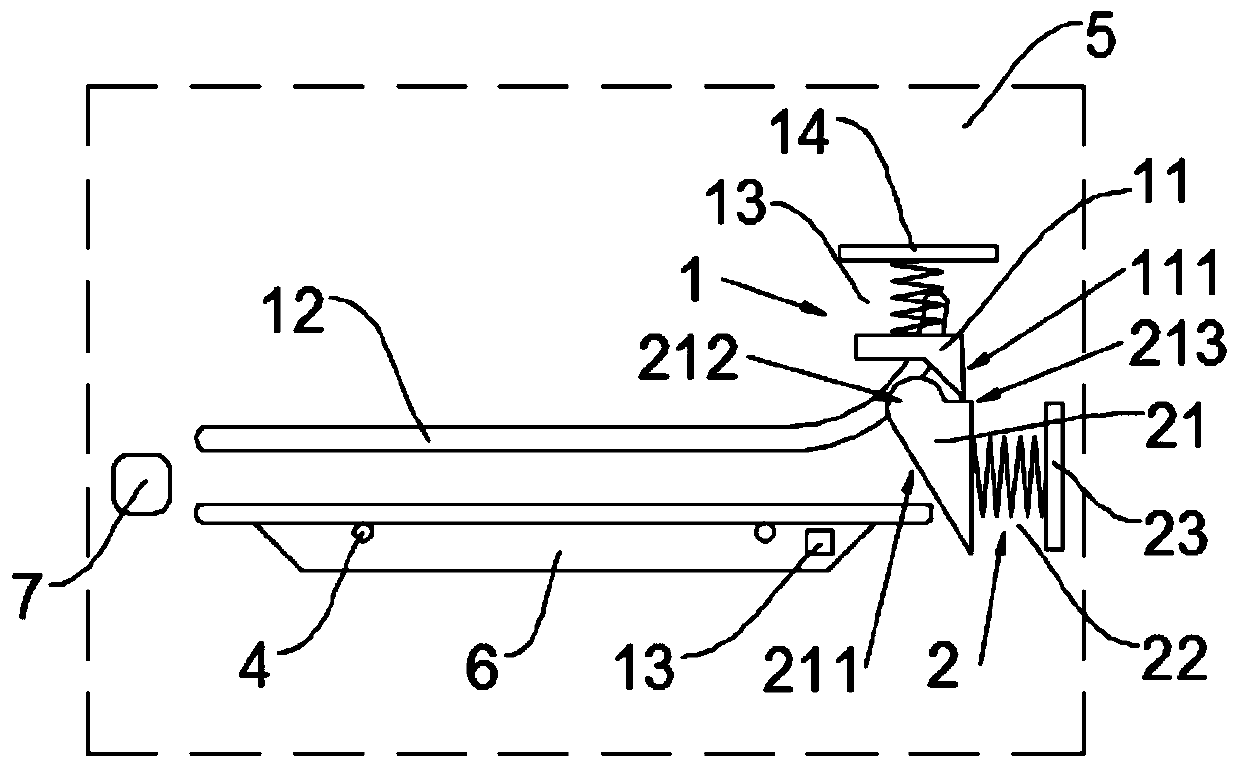 Anti-collision structure and cooking equipment provided with same