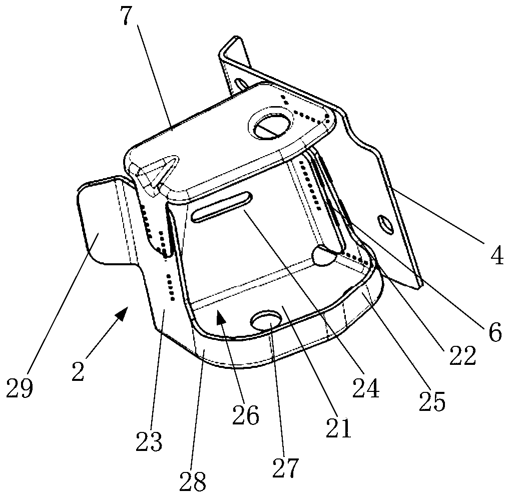 Vehicle body end fixing structure for vehicle body suspension and vehicle with same