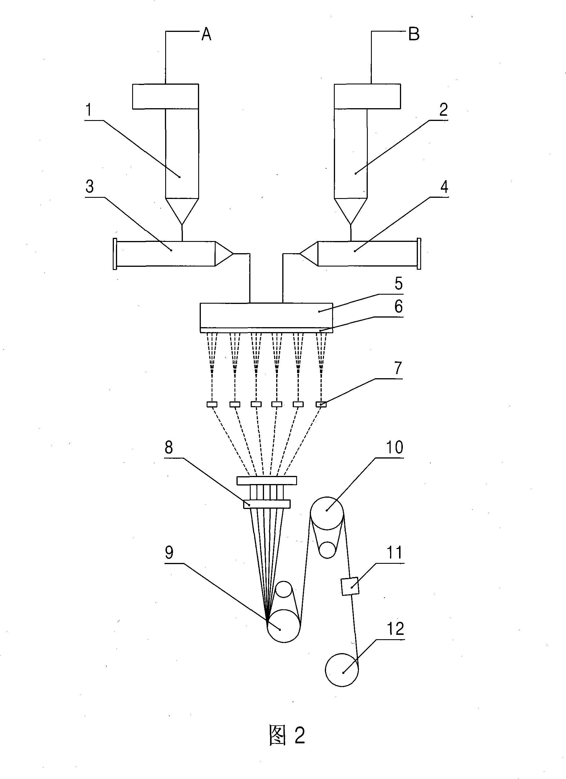 Island type polyamide 6 fibre and preparing method thereof