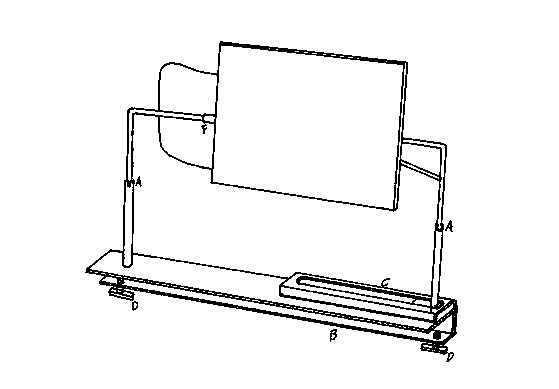 Folding computer table and chair capable of being used on bed