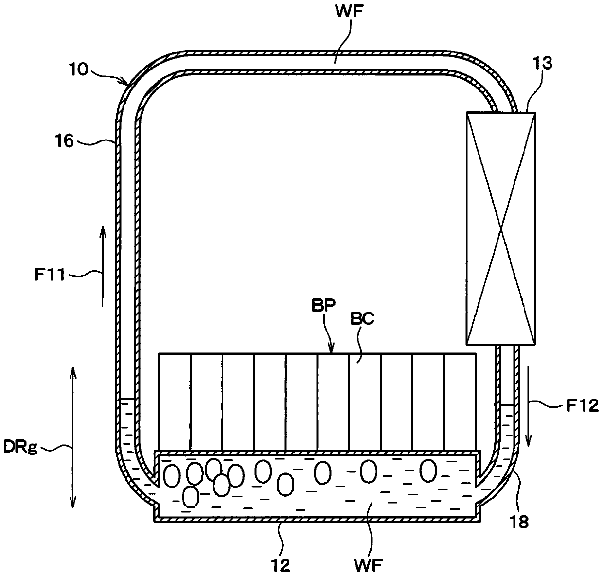 Manufacturing method of equipment temperature adjustment device and filling method of working fluid