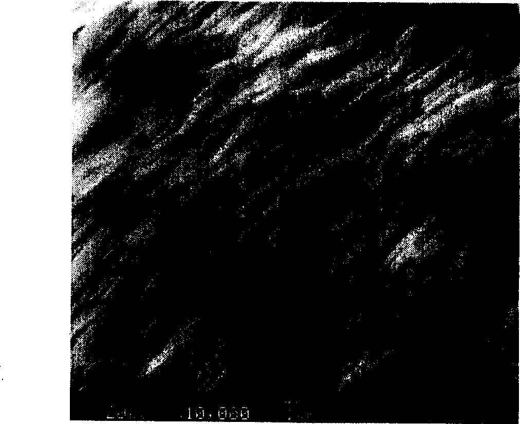 Tungsten oxide material with nano band array structure and preparing method thereof