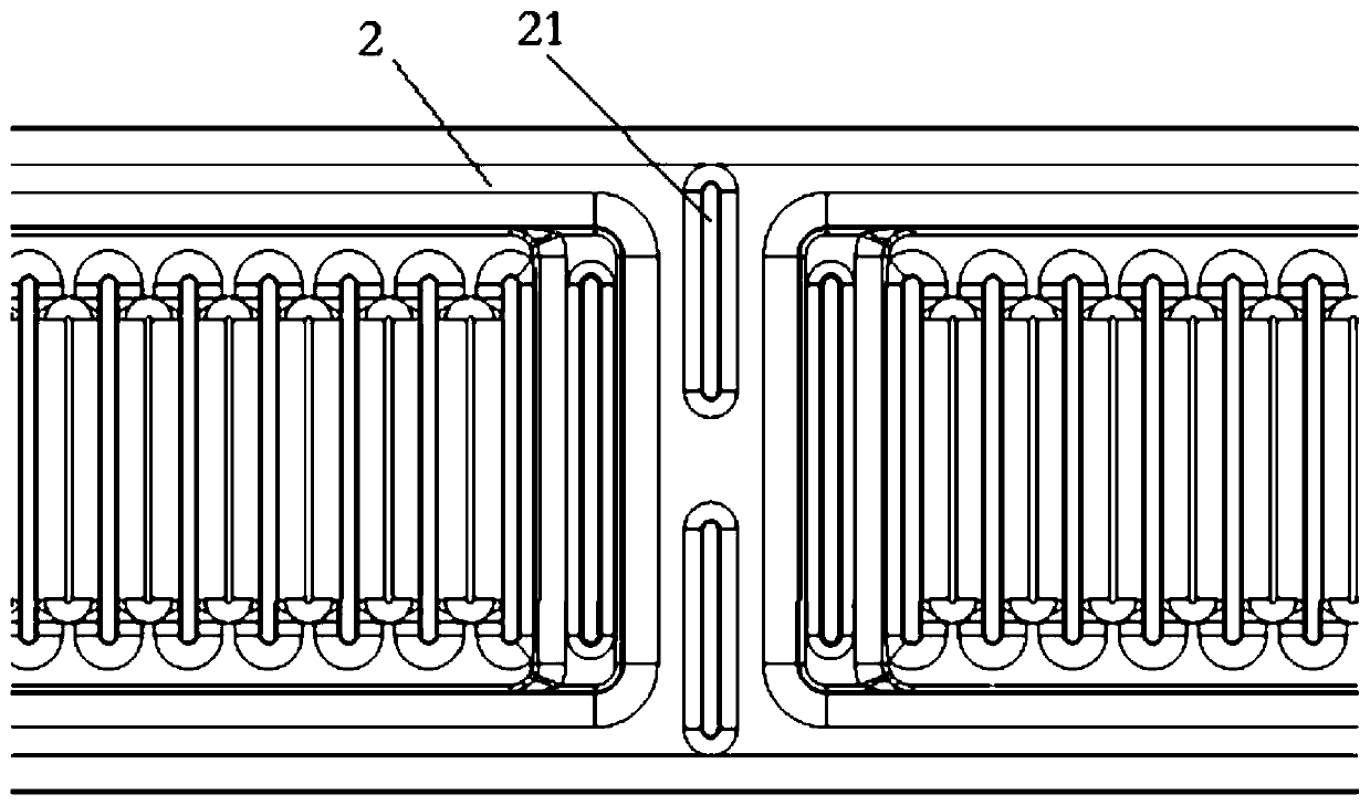 Integrated type dual-cavity radiator sealing structure