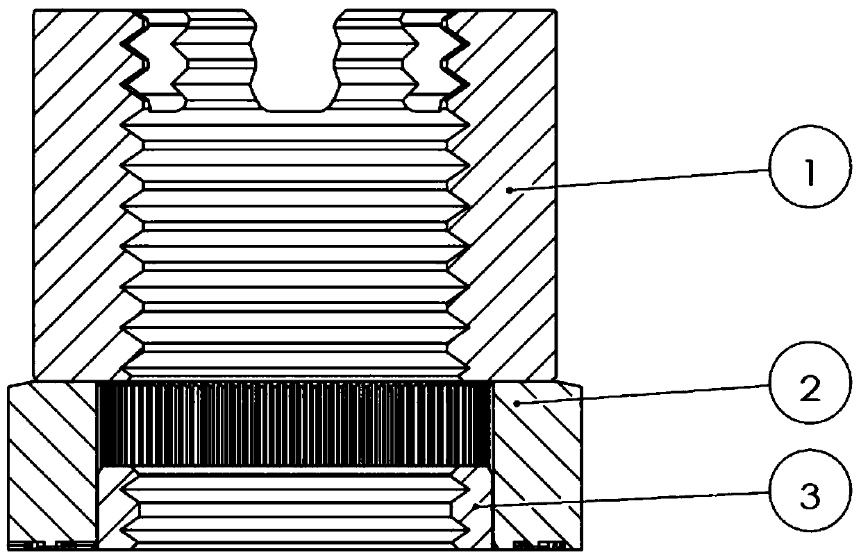 A combined self-reaction anti-loosening nut with high-precision torque coefficient