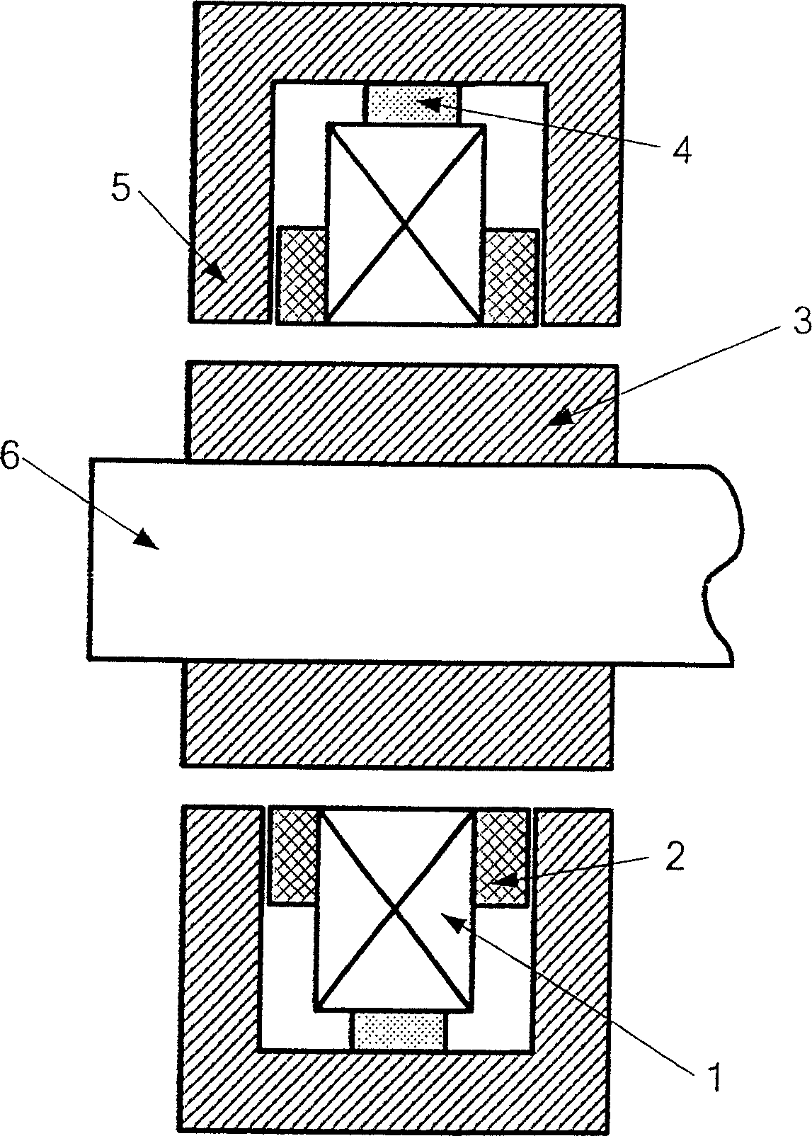 Permanent magnet offset radial magnetic bearing